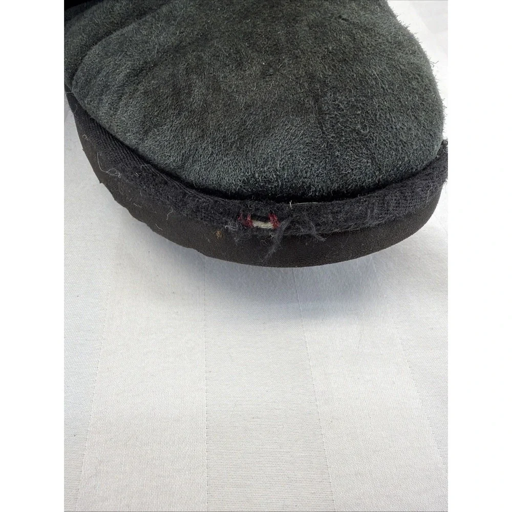 UGG Australia Black Suede Sheepskin Fur Fold‎ Over Boots Womens Size 9